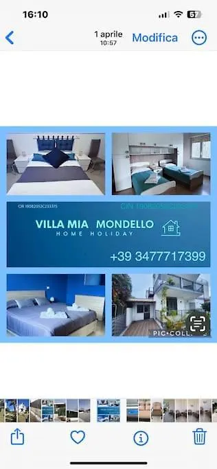 Villa Mia Mondello, 200M To Beach, Private Parking Palermo